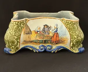 Porquier Beau Double Jardiniere