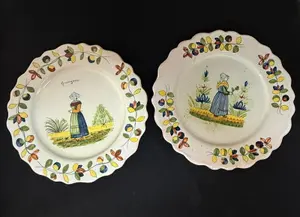 2 LeRoy Dubois Malicorne Plates