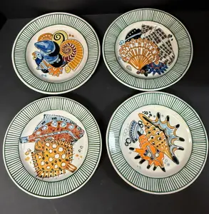 4 Mathurin Meheut La Mer Plates