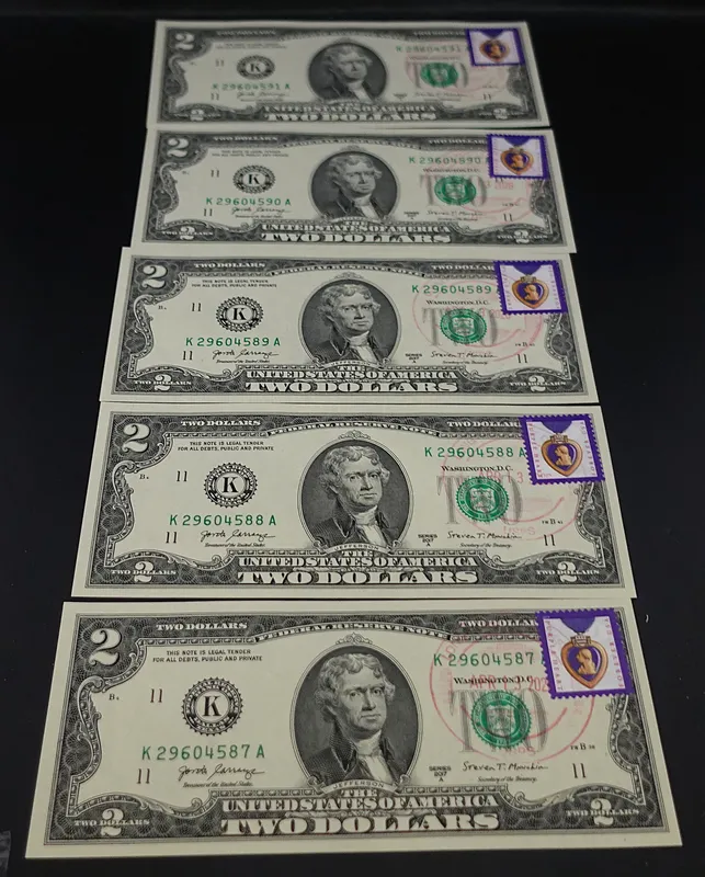 (5) 2017A $2 Notes from auction in Harker Heights, Texas — image 26