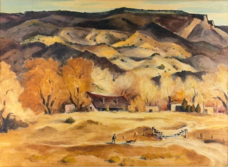 Gene Kloss "Landscape" Watercolor on Paper from auction in Saint Paul, Minnesota — image 33