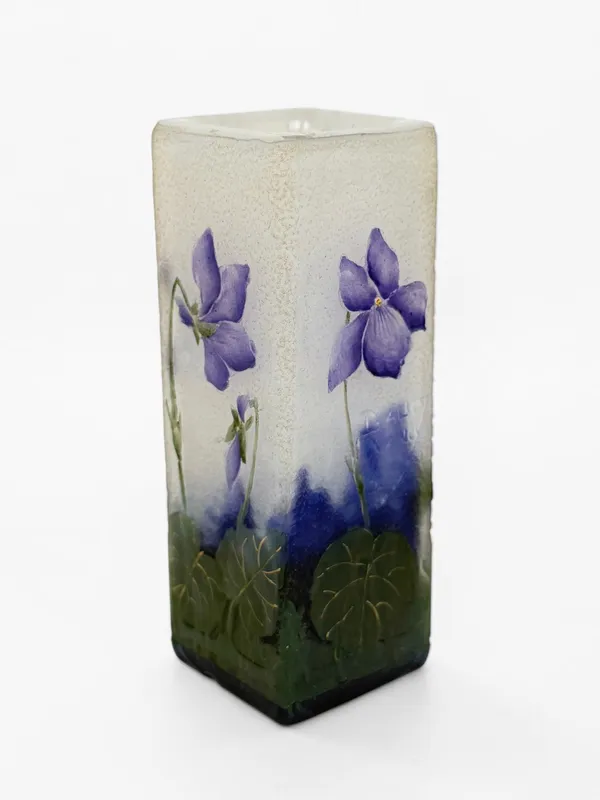 Daum Nancy "Violets" Cameo Vase from auction in Saint Paul, Minnesota — image 19