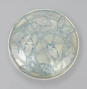 Lalique "Cleones" Opalescent Glass Powder Box