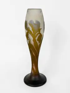 Emile Galle 'Iris' Cameo Glass Vase