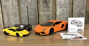 Two Lamborghini RC Scale Model Cars Including Aventador and Murcielago LP670-4 SV