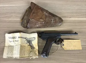 Japanese Nambu Type 14 Semi-Automatic Pistol with Holster and Magazine