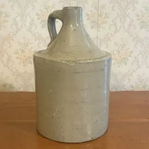 Antique American Salt Glazed Stoneware Shoulder Jug