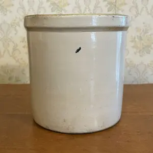 Antique American Salt Glazed Stoneware Crock with Cobalt Mark