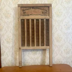 National Washboard Co. Double Sided Wooden Washboard No. 824 The Silver King