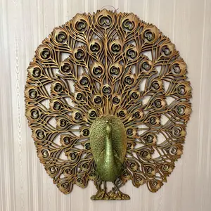 Large Mid Century Modern Molded Plastic Peacock Wall Hanging