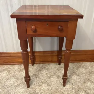 American Federal Style Solid Cherry Single Drawer Side Table