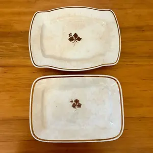 A Pair of English Ironstone Tea Leaf Pattern Serving Platters by John Edwards and A.J. Wilkinson