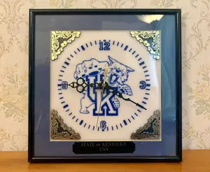 University of Kentucky Wildcats Framed Wall Clock with 1990s Logo