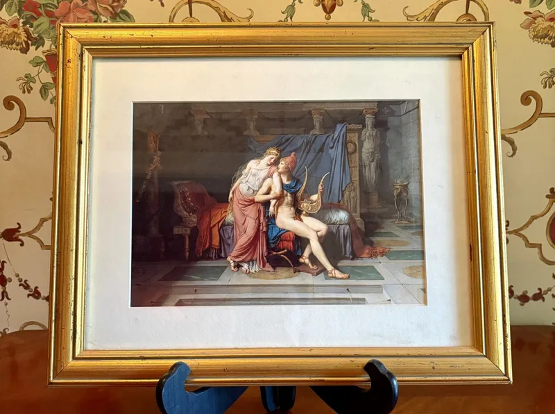Framed Color Print After Jacques-Louis David The Love of Paris and Helen from auction in Shelbyville, Kentucky — image 13