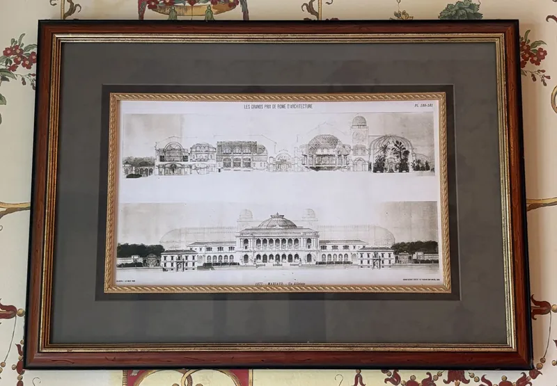 Armand Guerinet Architectural Heliogravure of the Prix de Rome Design for Un Athenee by Mariaud from auction in Shelbyville, Kentucky — image 47
