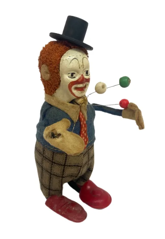 German Wind-Up Schuco Clown Juggler Toy with Key from auction in Spring Valley, New York — image 9