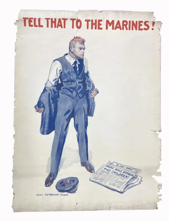 WWI - Marine Recruiting Poster - James M. Flagg from auction in Spring Valley, New York — image 39
