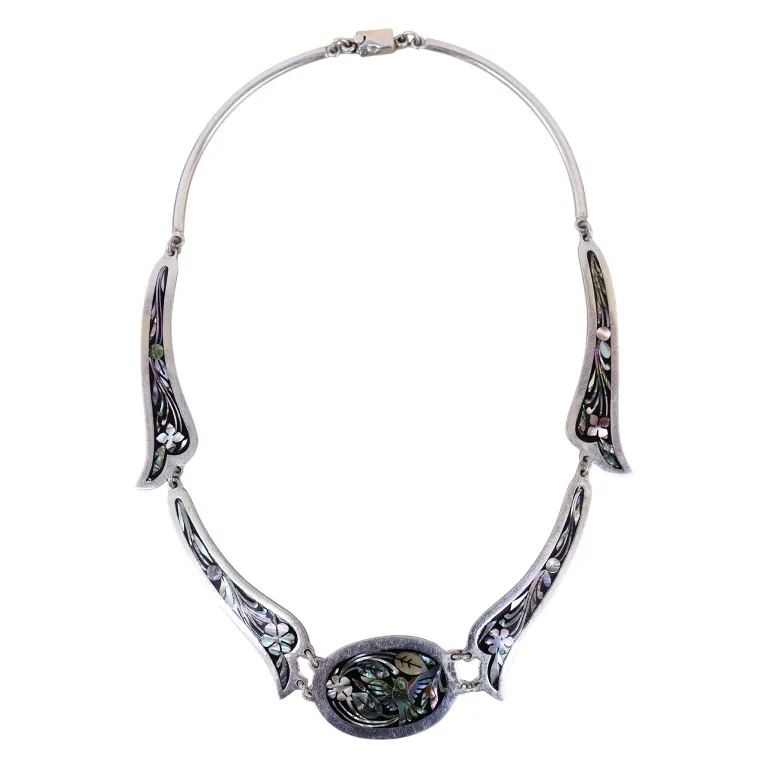 Jeronimo Fuentes Sterling Abalone Enamel Choker from auction in Spring Valley, New York — image 7