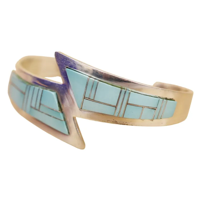 Irvin Kee Navajo Sterling Turquoise Cuff from auction in Spring Valley, New York — image 20