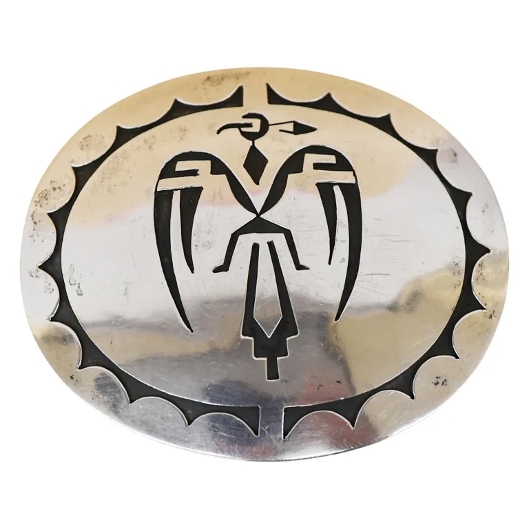 William Yazzie Navajo Thunderbird Sterling Buckle from auction in Spring Valley, New York — image 30