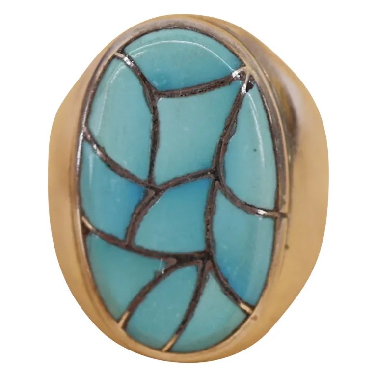 Emma Lincoln Bonney Sterling Turquoise Inlay Ring from auction in Spring Valley, New York — image 34