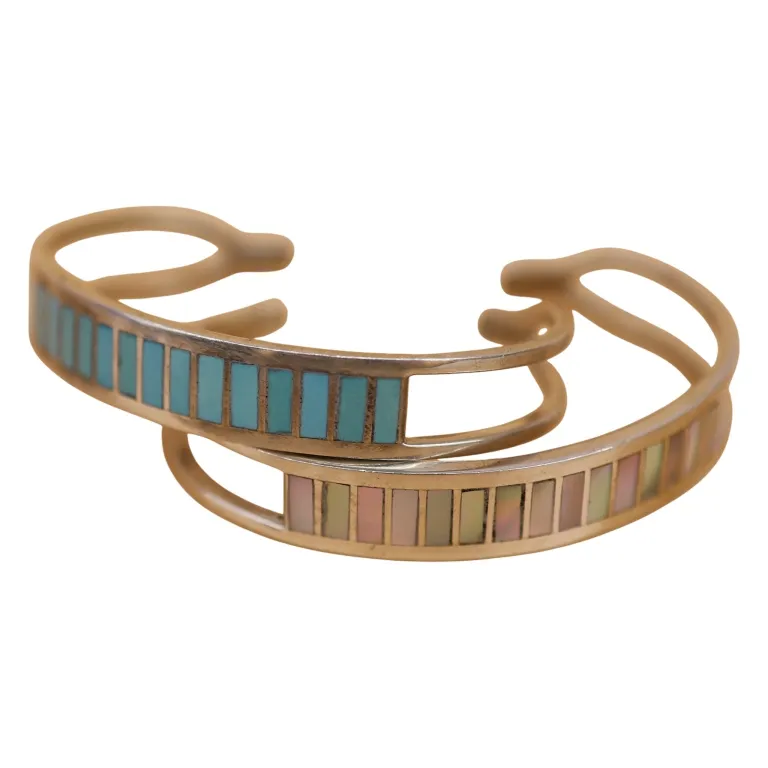 Signed LRH Zuni Sterling Inlaid Cuff Lot from auction in Spring Valley, New York — image 39