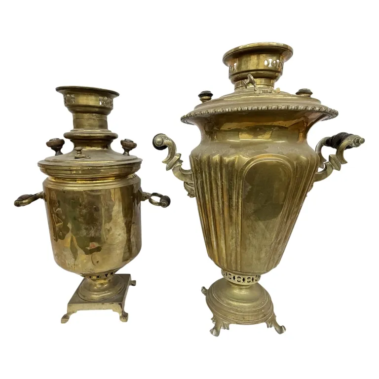 Imperial Russian Batashev Brass Samovars from auction in Spring Valley, New York — image 7