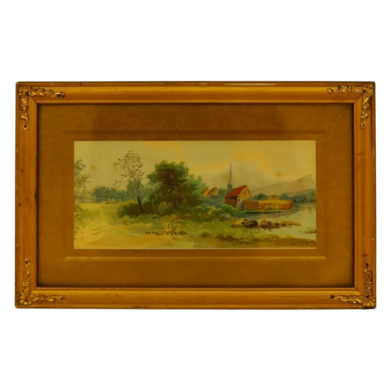 American School Landscape Warercolor Painting from auction in Spring Valley, New York — image 38