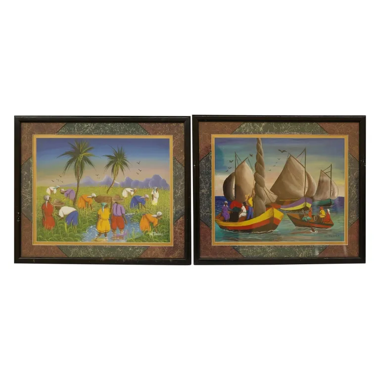 Haitian Folk Art Paintings - Vixamar & Roland from auction in Spring Valley, New York — image 19