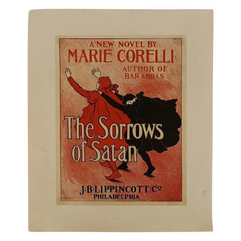 1896 Marie Corelli 'The Sorrows of Satan' Poster from auction in Spring Valley, New York — image 38