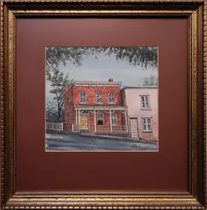 Chubick, Les, watercolor, brick building
