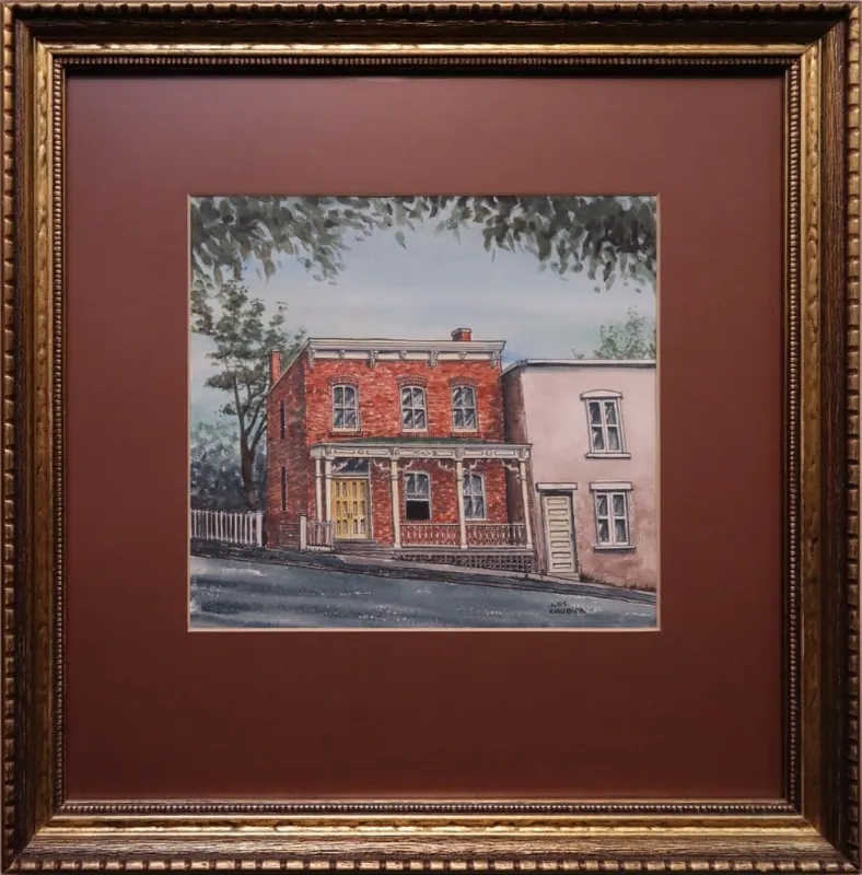 Chubick, Les, watercolor, brick building from auction in Lindsborg, Kansas — image 14