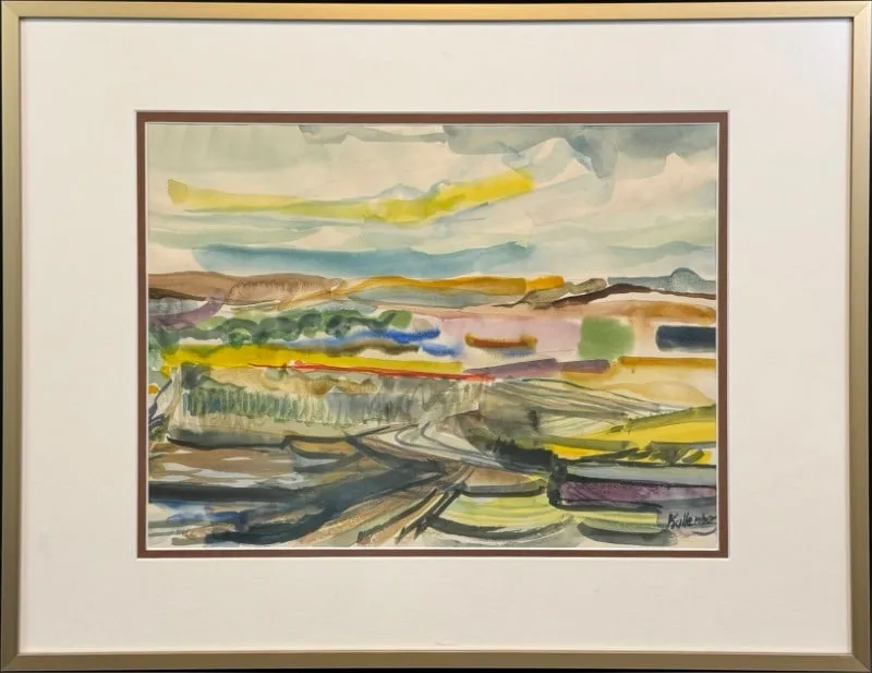 Kallenberger, Klaus (1939-) watercolor, Kansas landscape from auction in Lindsborg, Kansas — image 36
