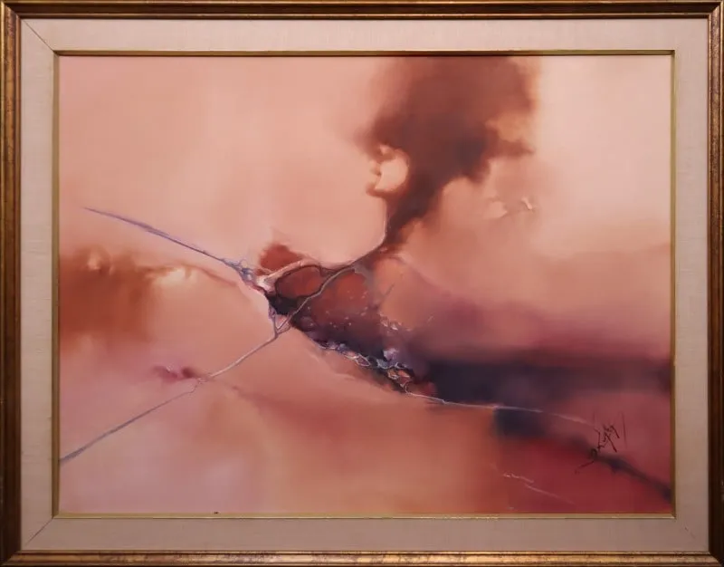 Kugler, Josef (1913-2011) acrylic on canvas, untitled abstract from auction in Lindsborg, Kansas — image 39