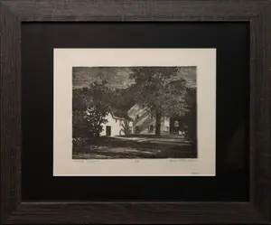 Barham, Doran (1926-1999) 1984 lithograph, Village Shadows