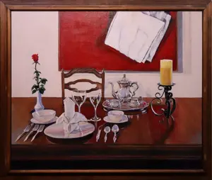 Bartz, Jim, 1979 oil on canvas, An Evening with a Red Rose