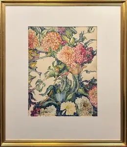 Runbeck, Dolores Gaston (1898-1994) untitled chrysanthemums, watercolor