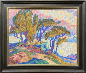 Runbeck, Dolores Gaston (1898-1994) Landscape, 1931 oil on board