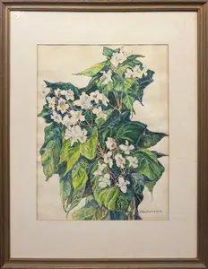 Runbeck, Dolores Gaston (1989-1994) untitled Snapdragons, watercolor