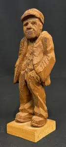 Pearson, Anton (1892-1967) small old man, woodcarving