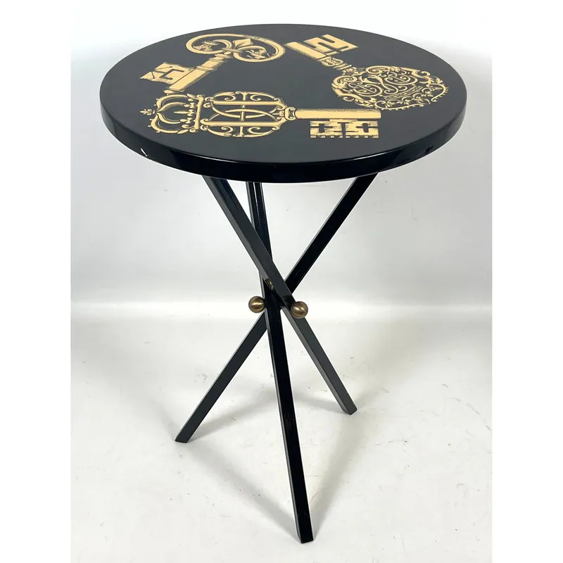 Piero Fornasetti Chiavi side table, produced in Milan, Italy. Drink stand. from auction in Upper Chichester, Pennsylvania — image 12