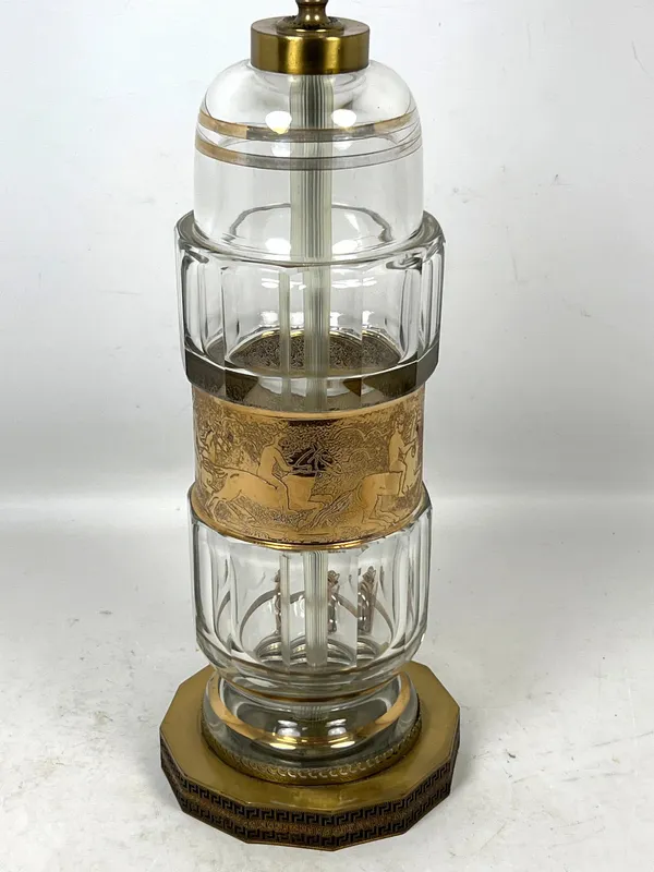 Vintage Moser Style Carved and Gilt Table Lamp. from auction in Upper Chichester, Pennsylvania — image 16