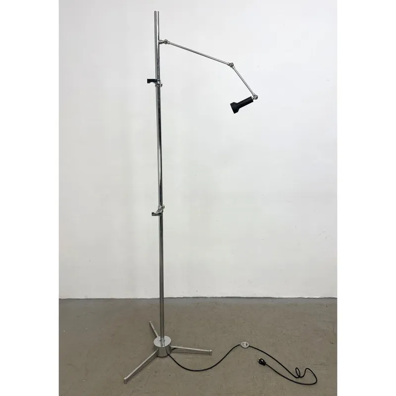 Angelo Lelii for Arredoluce Italian chrome easel floor lamp Model 12377 Cavaletto signed Arredoluce from auction in Upper Chichester, Pennsylvania — image 38