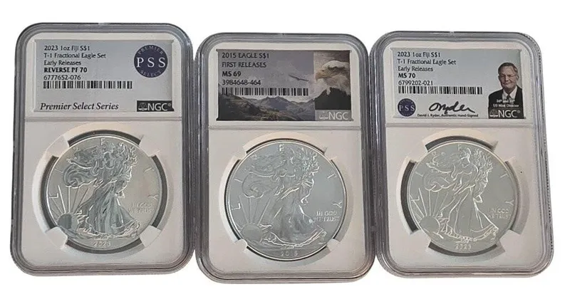 (3) $1 Silver Eagle US Coins from auction in Carmel, Indiana — image 6