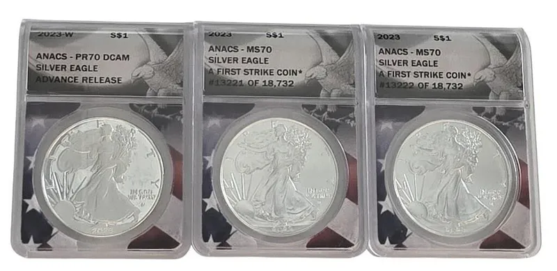 (3) $1 Silver Eagle US Coins, 2023 from auction in Carmel, Indiana — image 11