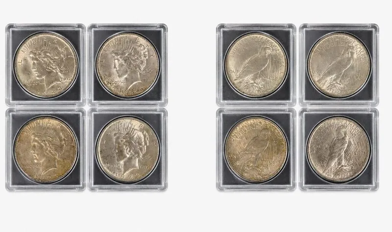 (4) Silver US Peace Dollars, 1923 from auction in Carmel, Indiana — image 31