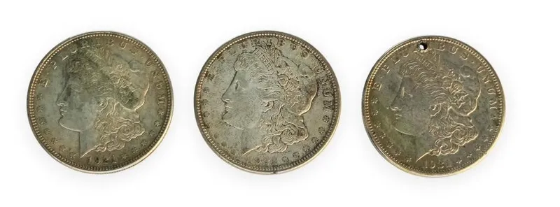 (3) US Morgan Silver $1 Coins, 1921 from auction in Carmel, Indiana — image 47