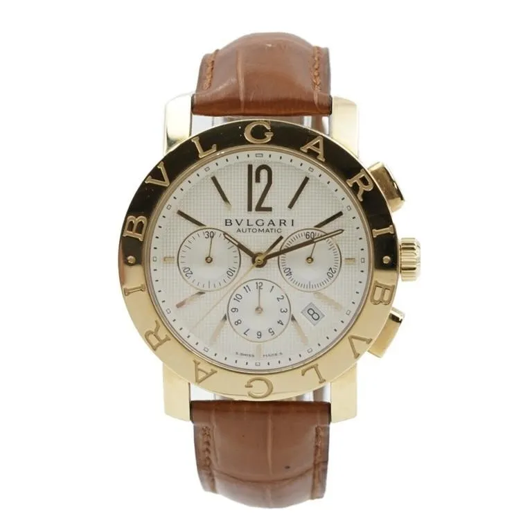 Bvlgari 18K Yellow Gold BB42 GL 42mm, Box & Bookle from auction in Carmel, Indiana — image 21
