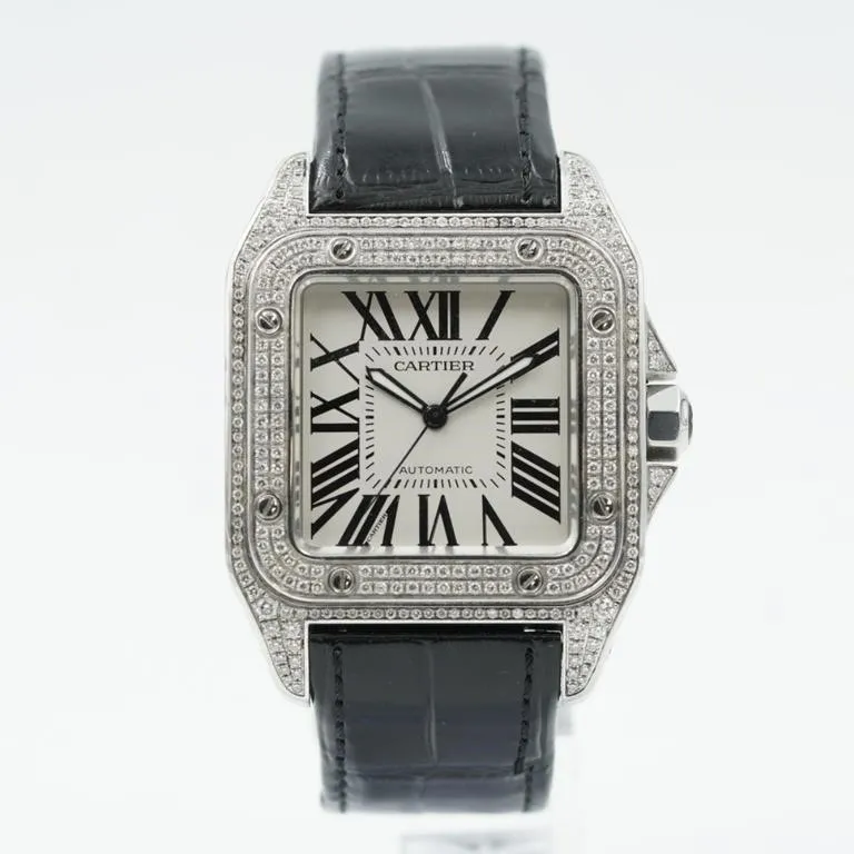 Cartier Santos 100 XL 2656 White Dial, Diamond from auction in Carmel, Indiana — image 22