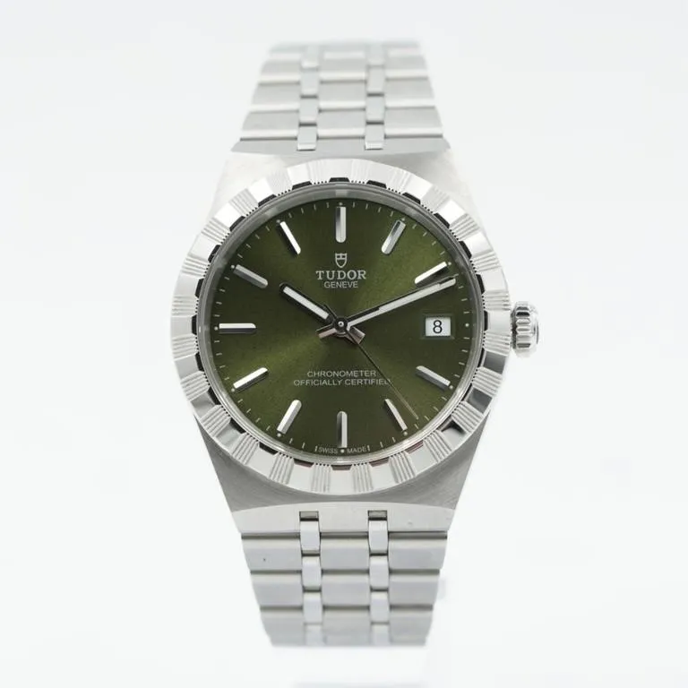 Tudor Prince Stainless Royal Green Dial, Box, Pape from auction in Carmel, Indiana — image 25